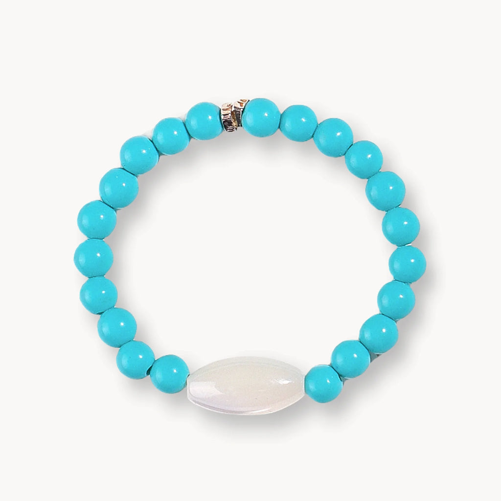 Natural Turquoise & Trochus Shell Statement Ring