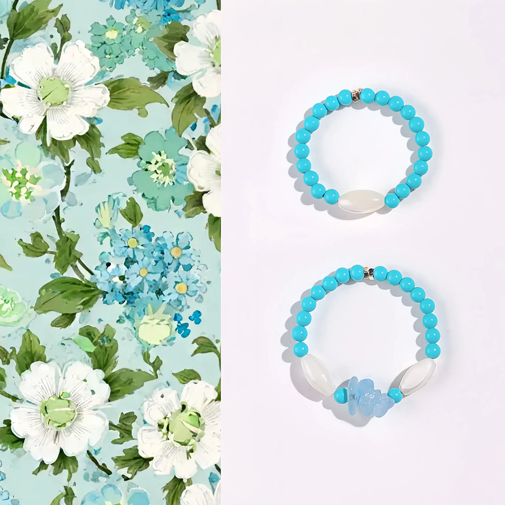 Natural Turquoise & Trochus Shell Statement Ring