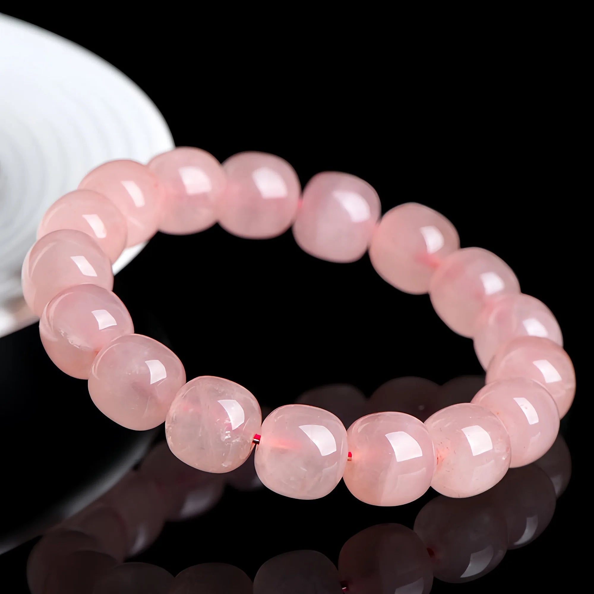 Sacred Cylinder Rose Quartz Bracelet