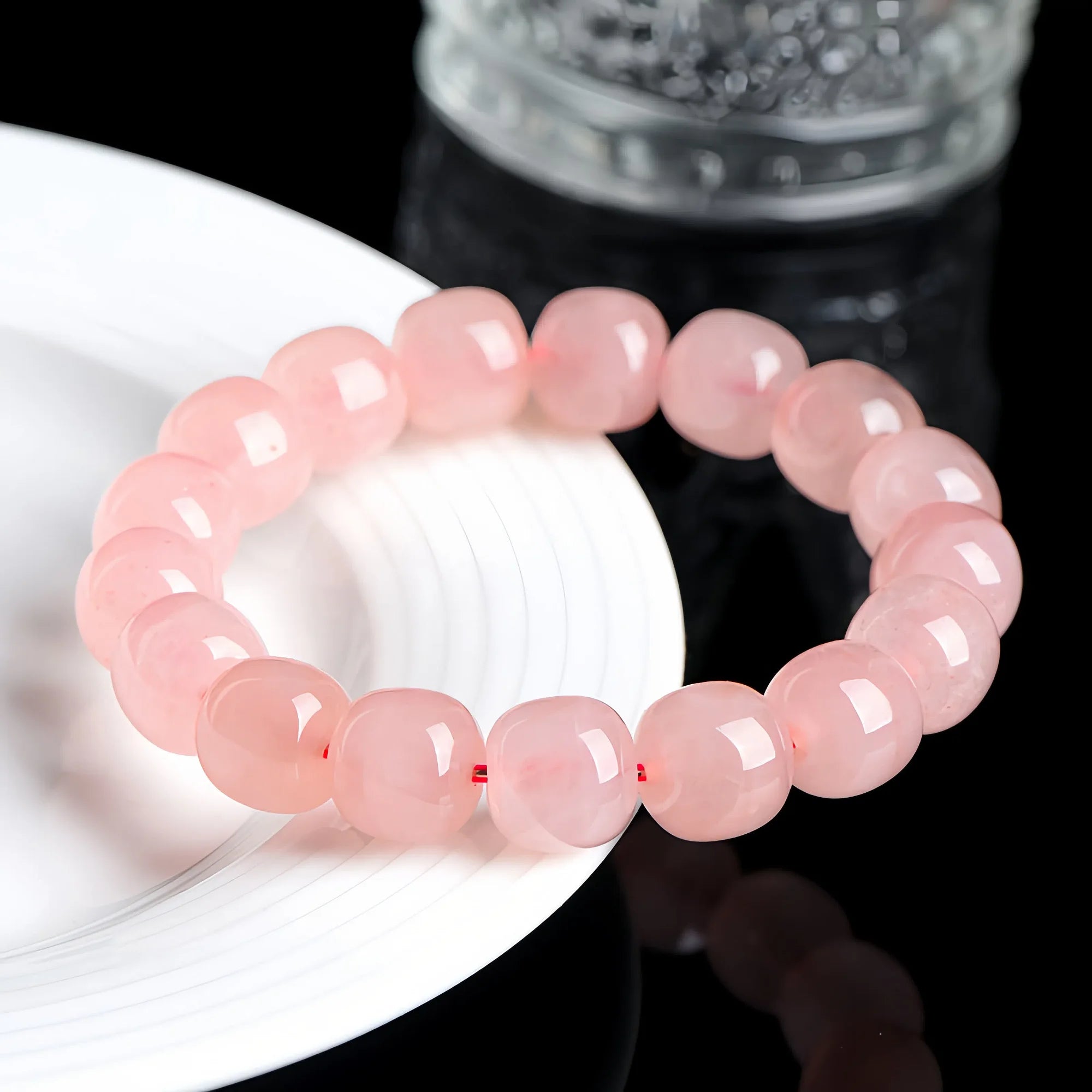 Sacred Cylinder Rose Quartz Bracelet