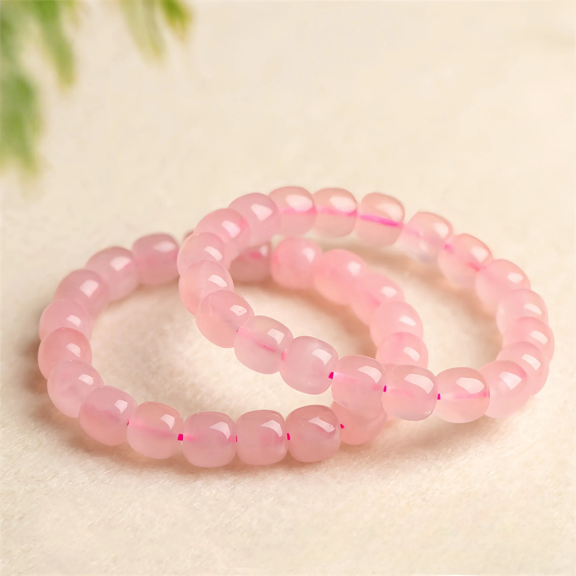 Sacred Cylinder Rose Quartz Bracelet
