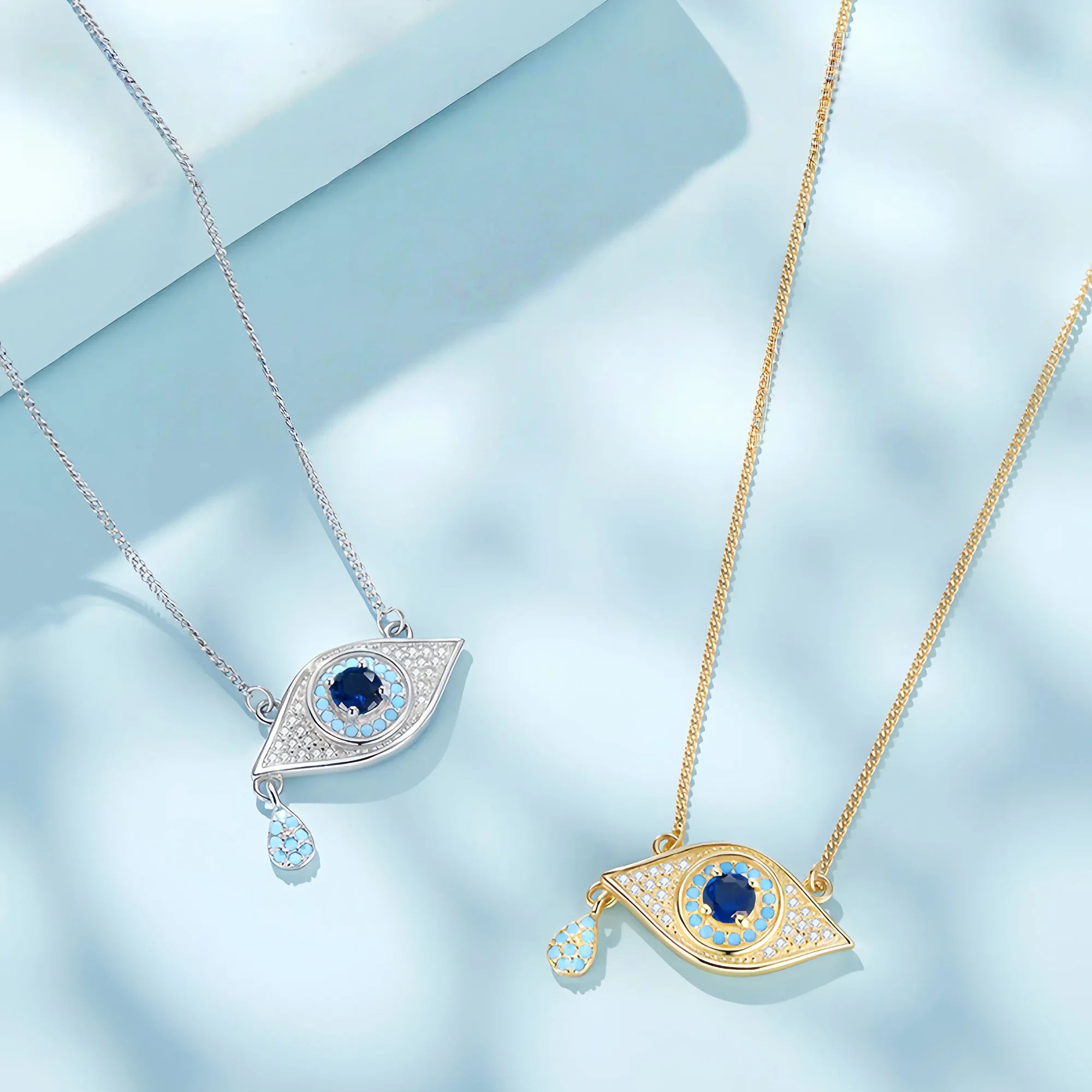 Sacred Dual-Guardian Evil Eye Necklace