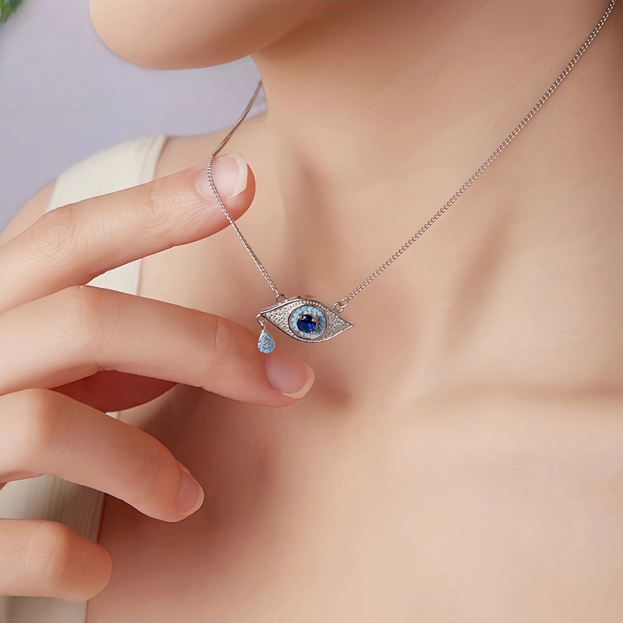 Sacred Dual-Guardian Evil Eye Necklace