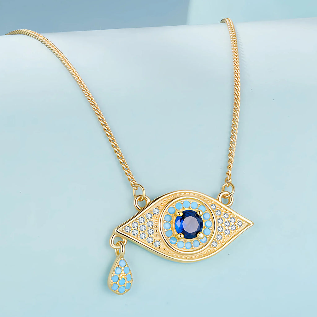 Sacred Dual-Guardian Evil Eye Necklace