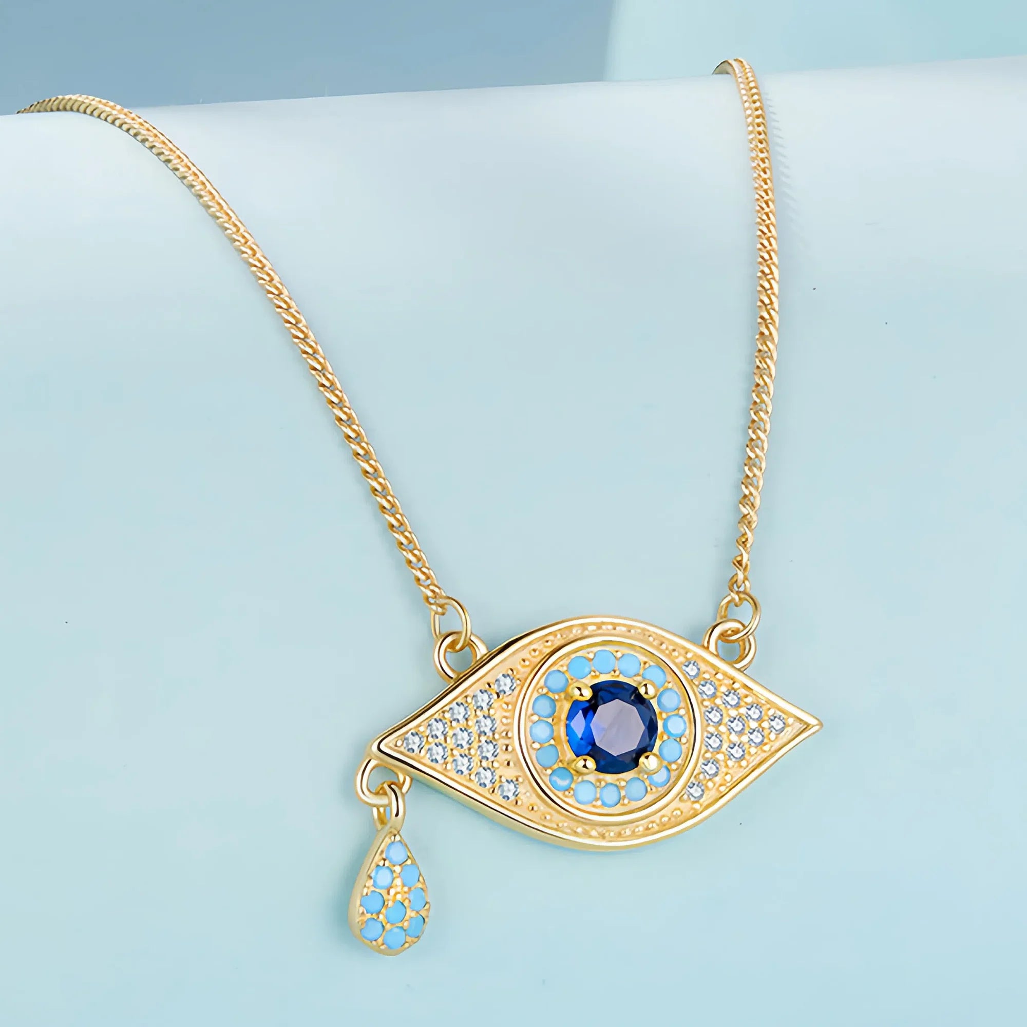 Sacred Dual-Guardian Evil Eye Necklace