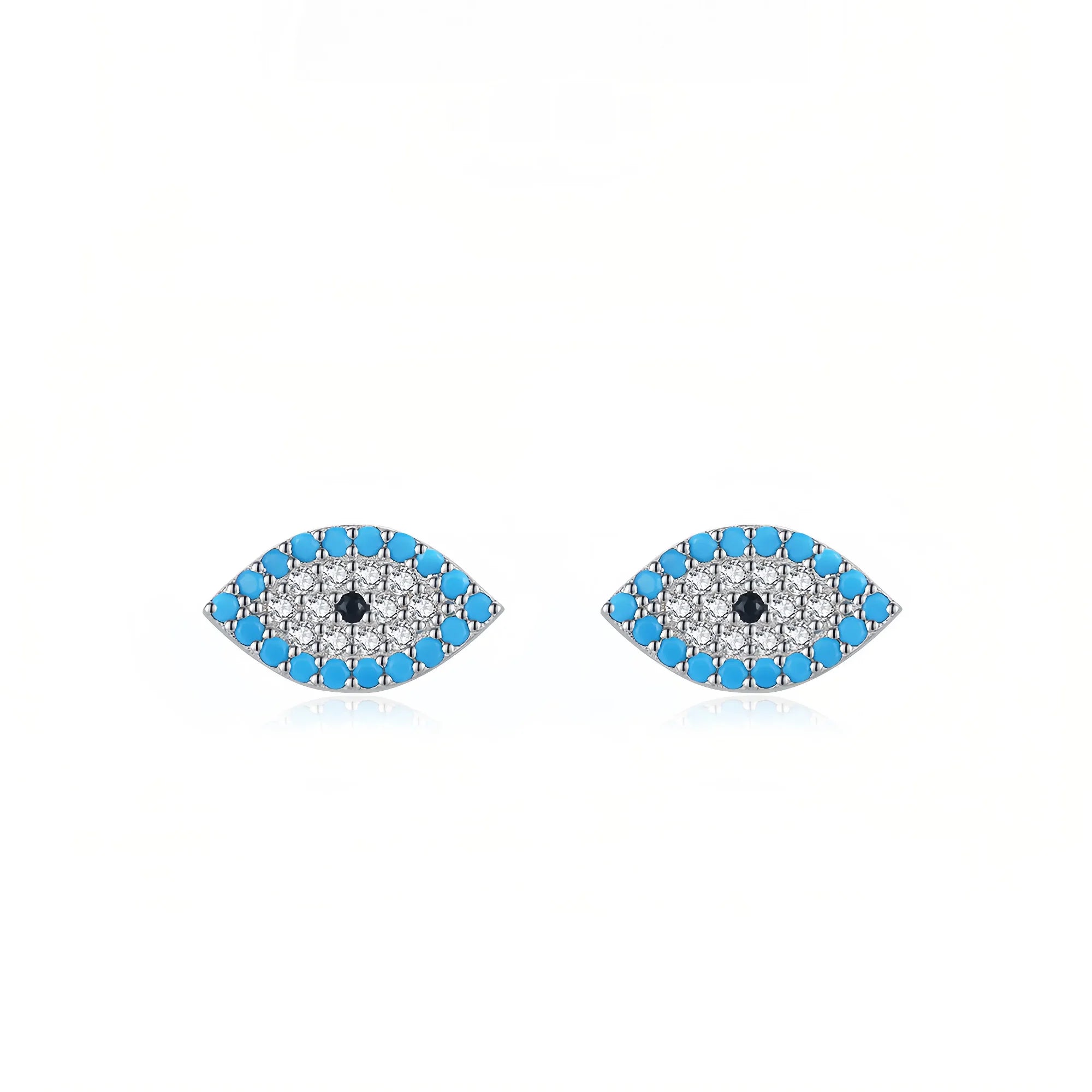 Sacred Evil Eye Turquoise Guardian Stud Earrings