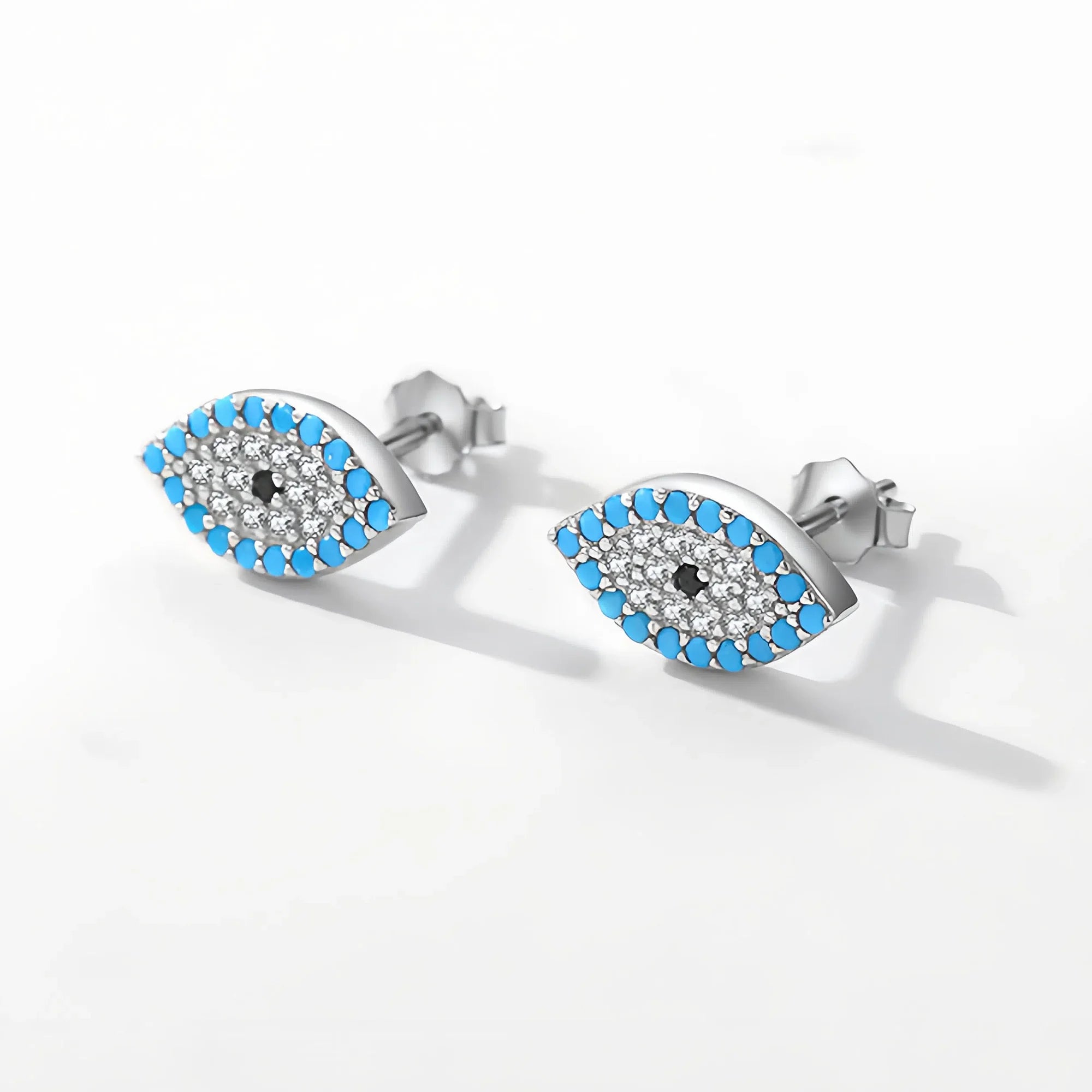 Sacred Evil Eye Turquoise Guardian Stud Earrings