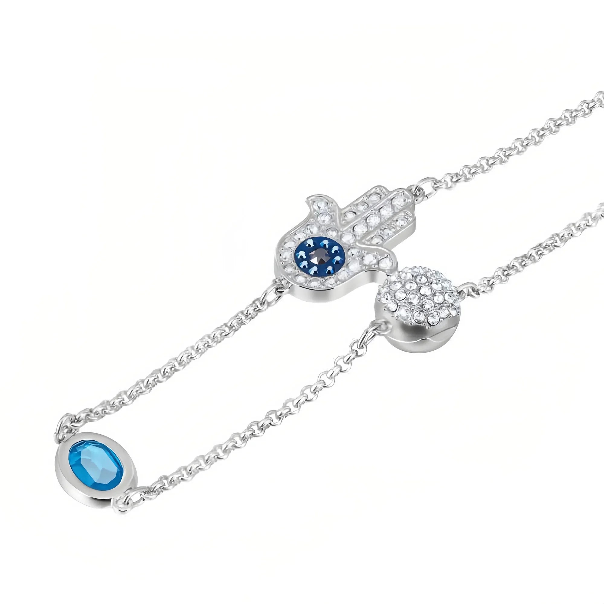 Sacred Hamsa Hand Evil Eye Bracelet