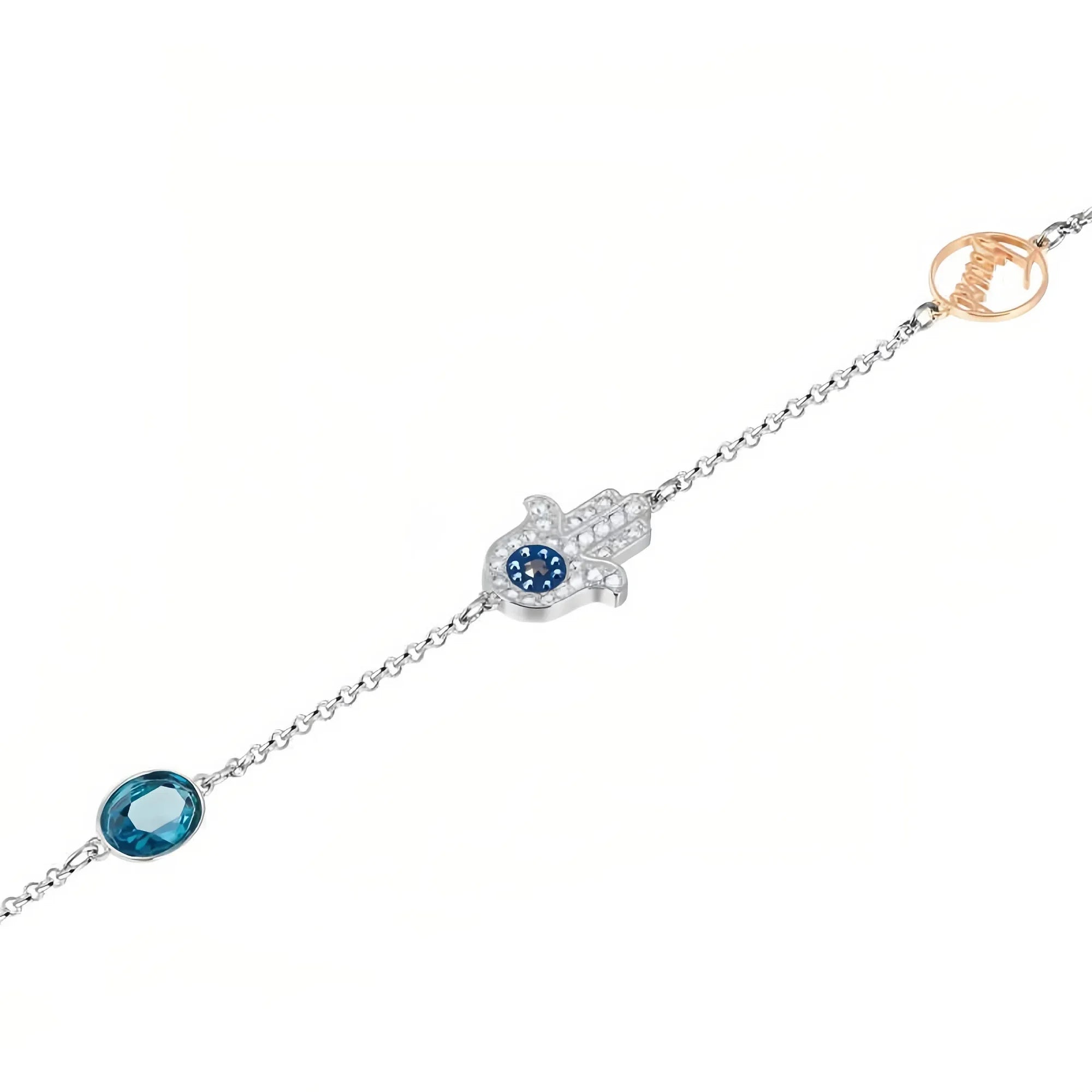 Sacred Hamsa Hand Evil Eye Bracelet