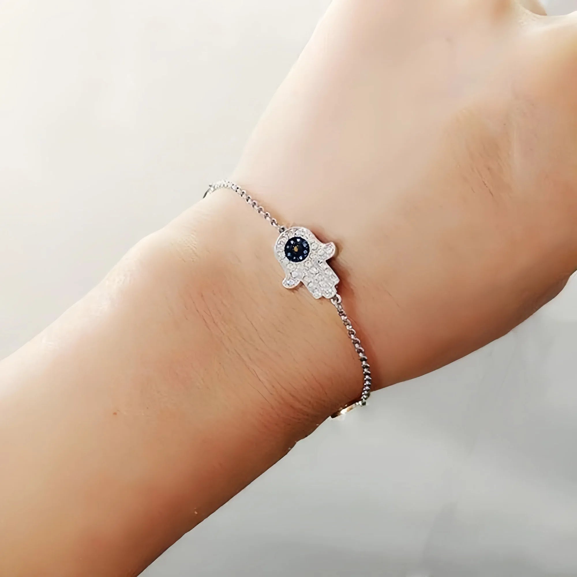 Sacred Hamsa Hand Evil Eye Bracelet
