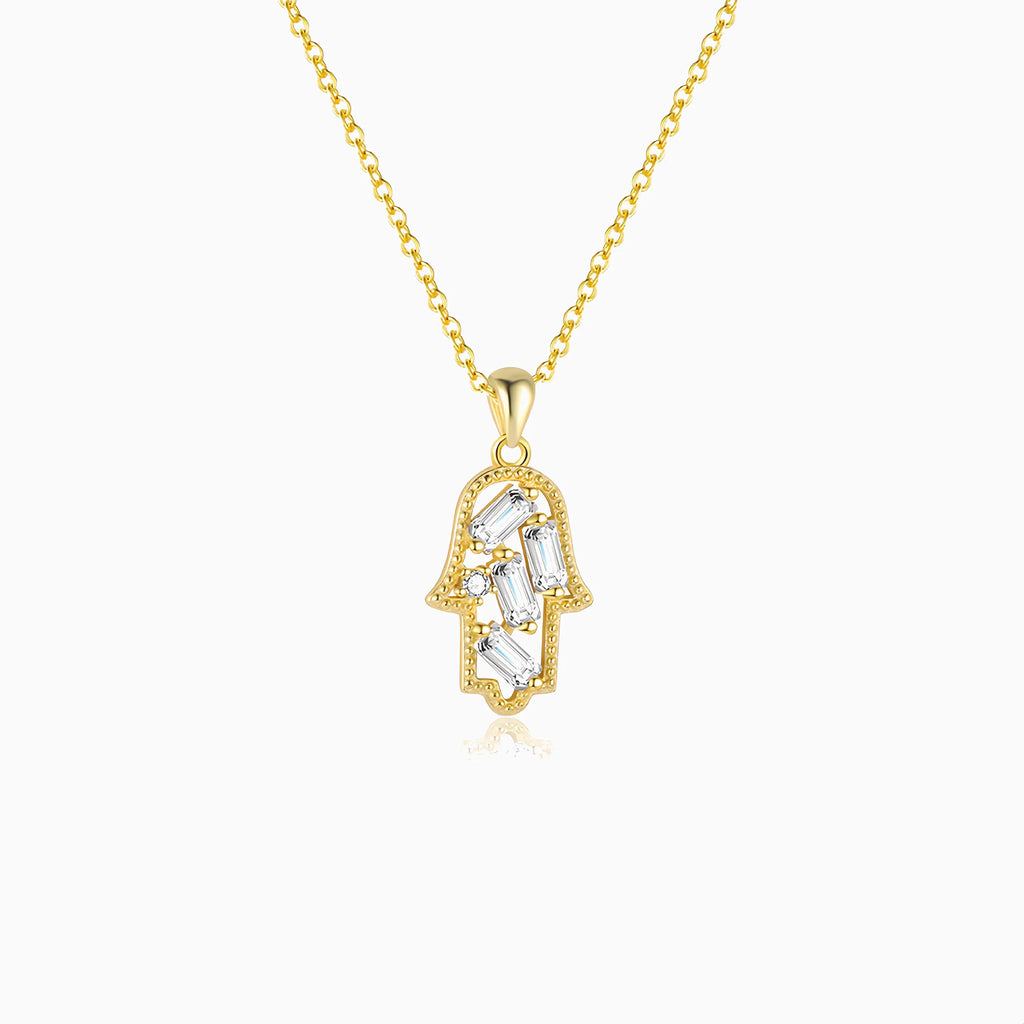 Sacred Hamsa Hand Protection Necklace