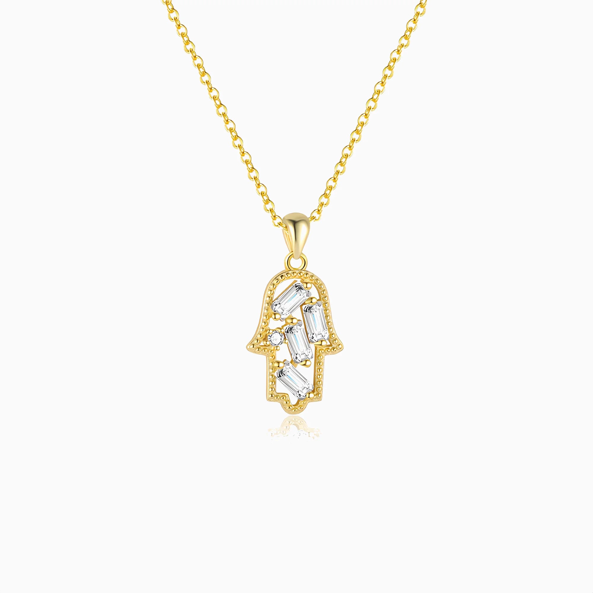 Sacred Hamsa Hand Protection Necklace