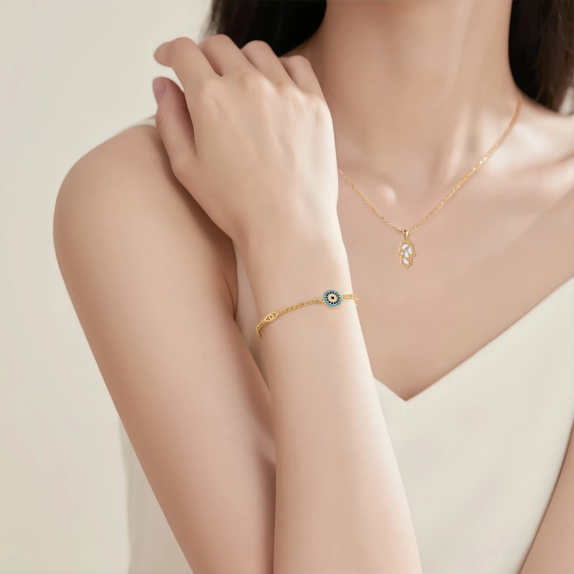 Sacred Hamsa Hand Protection Necklace