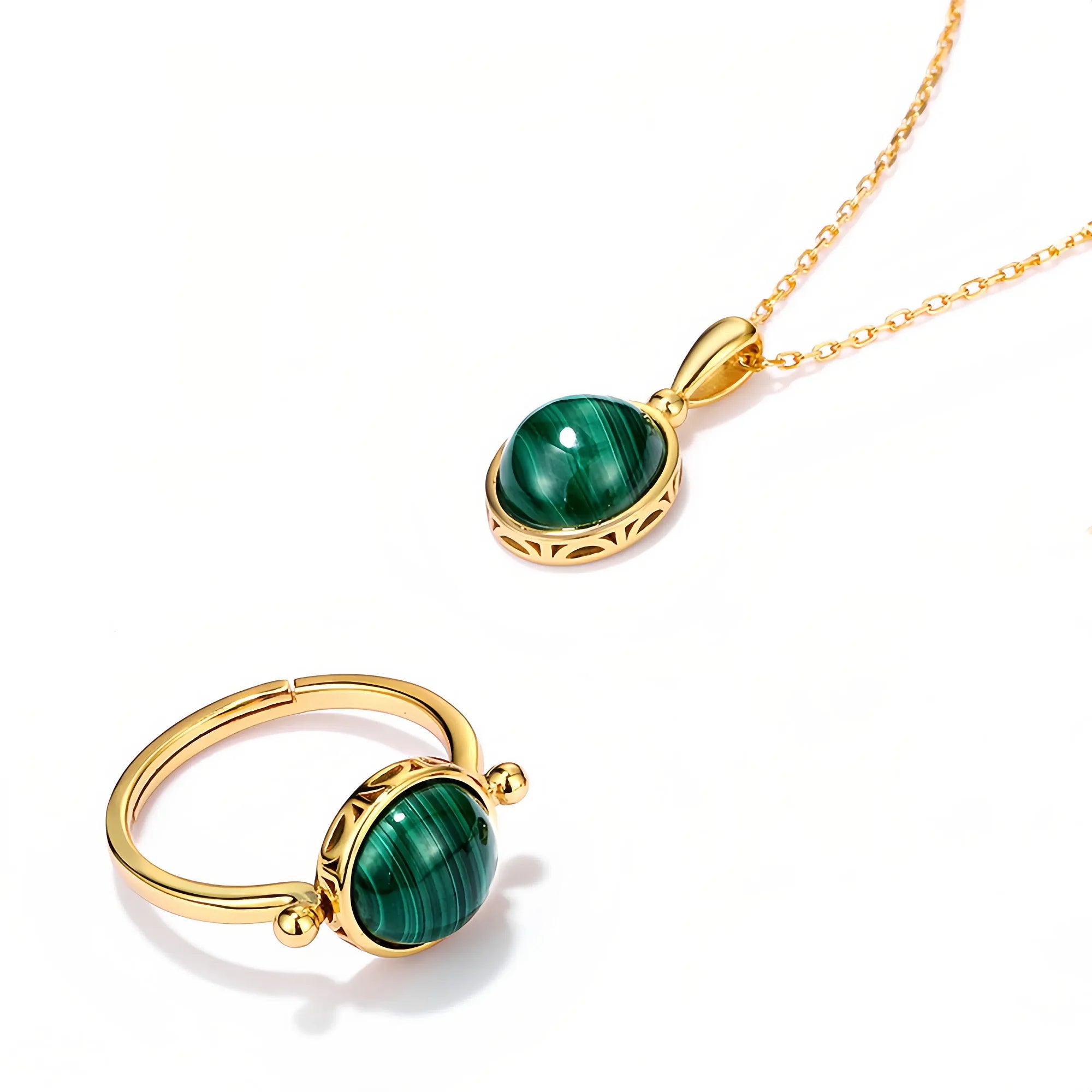 Geometric Malachite Sanctuary Pendant