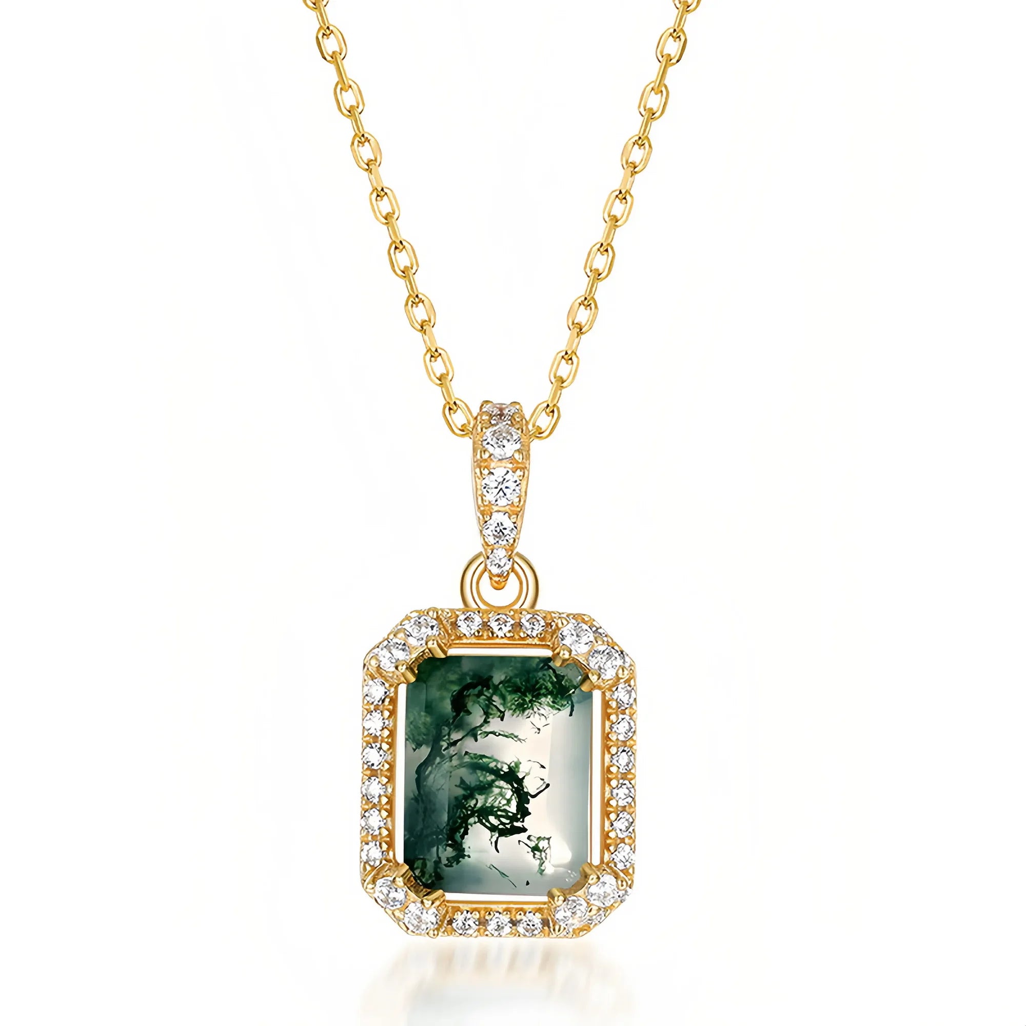 Sacred Moss Agate Sanctuary Pendant