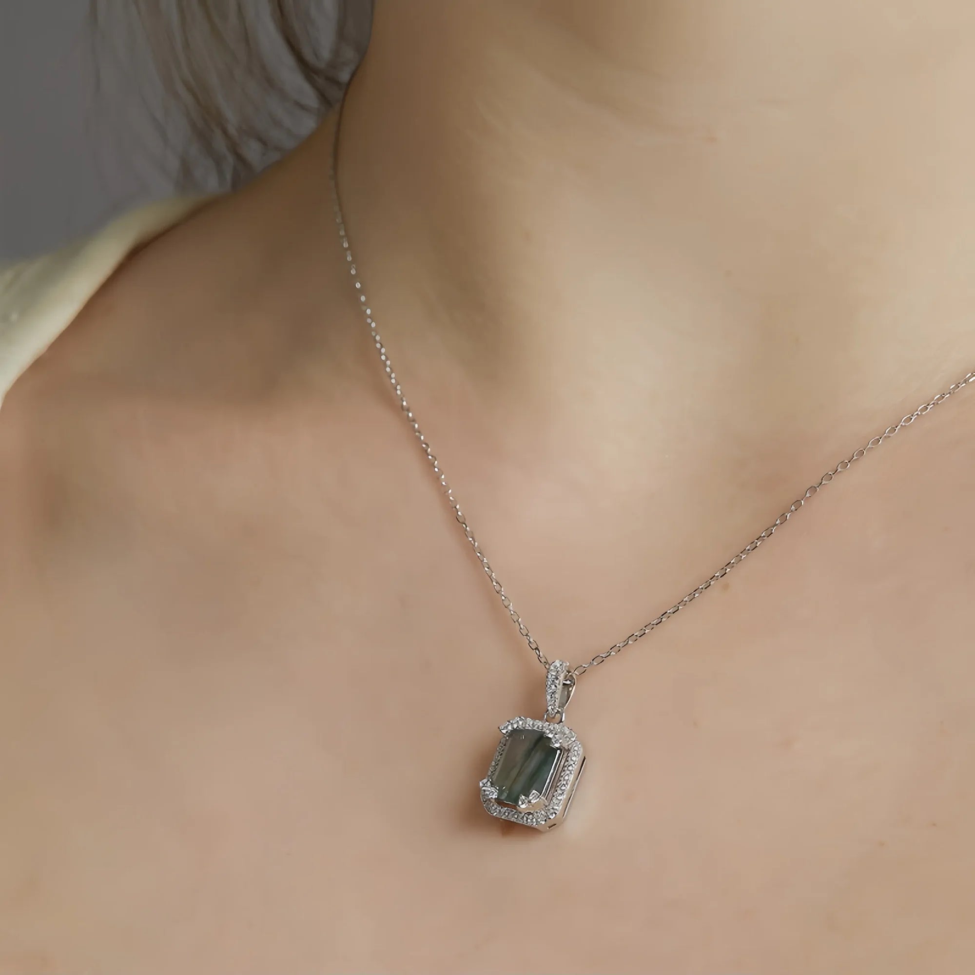 Sacred Moss Agate Sanctuary Pendant