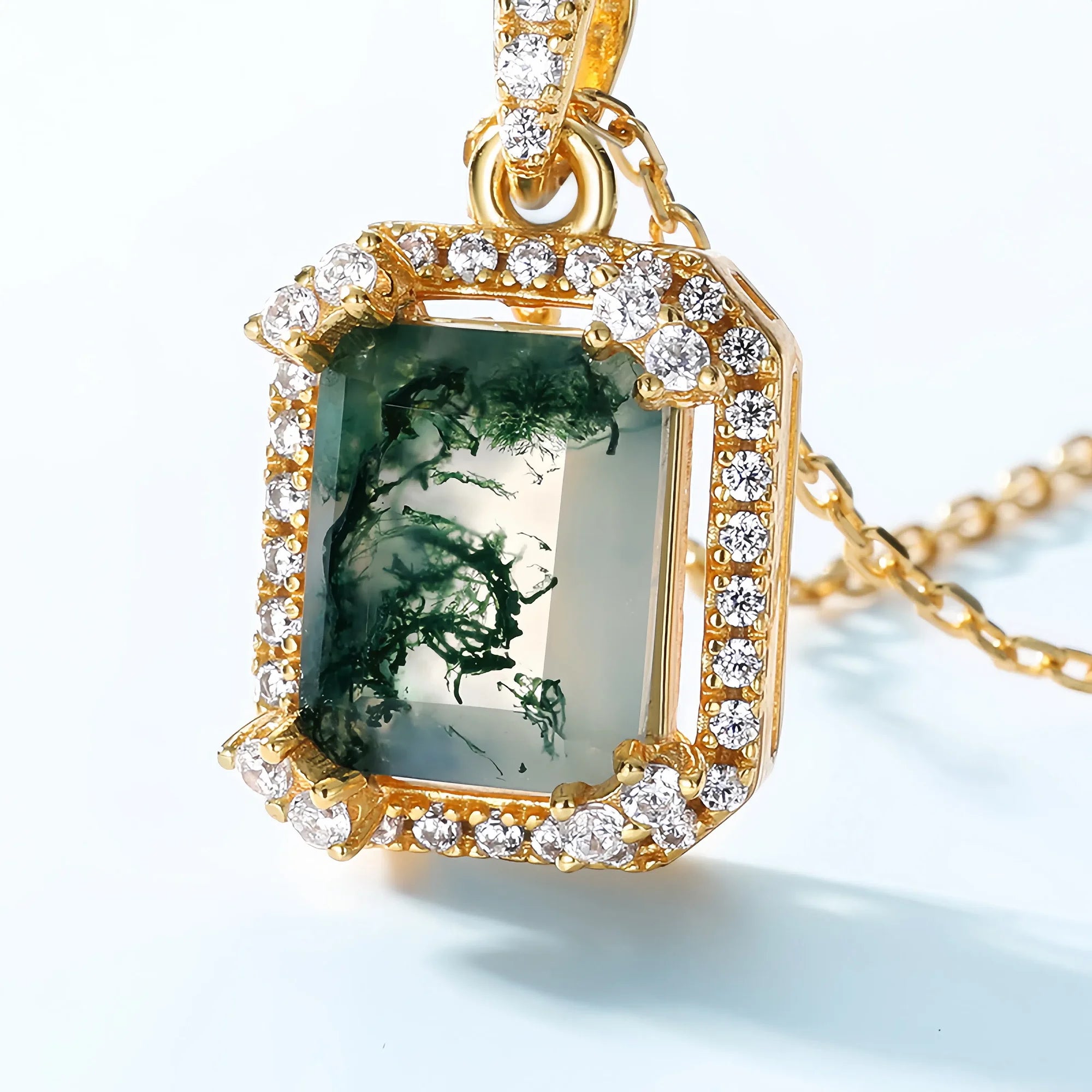 Sacred Moss Agate Sanctuary Pendant