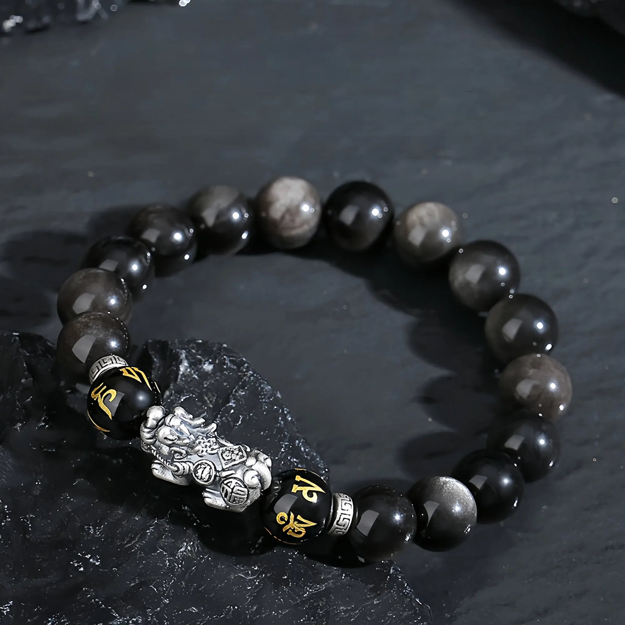Sacred Obsidian Pixiu Bracelet