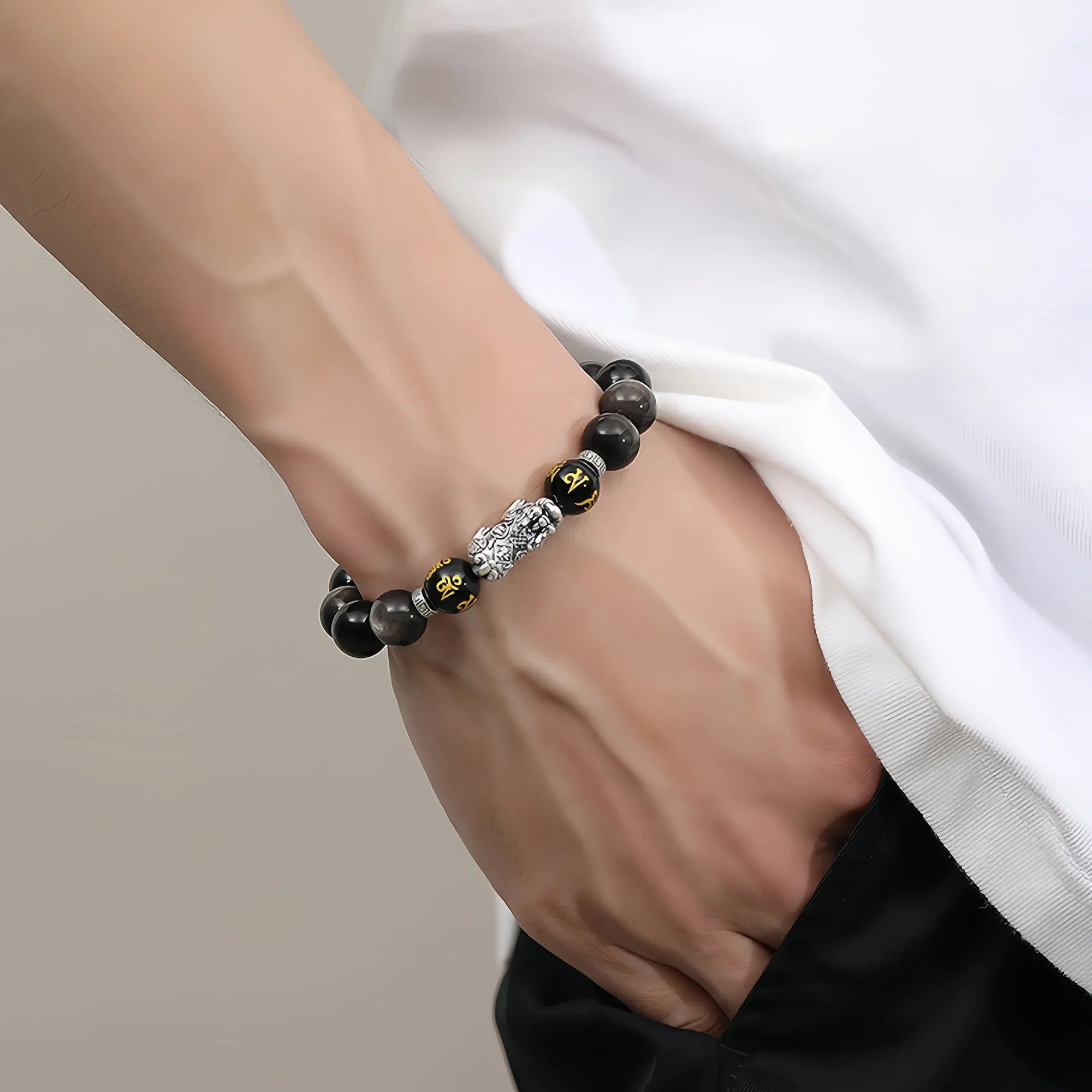 Sacred Obsidian Pixiu Bracelet