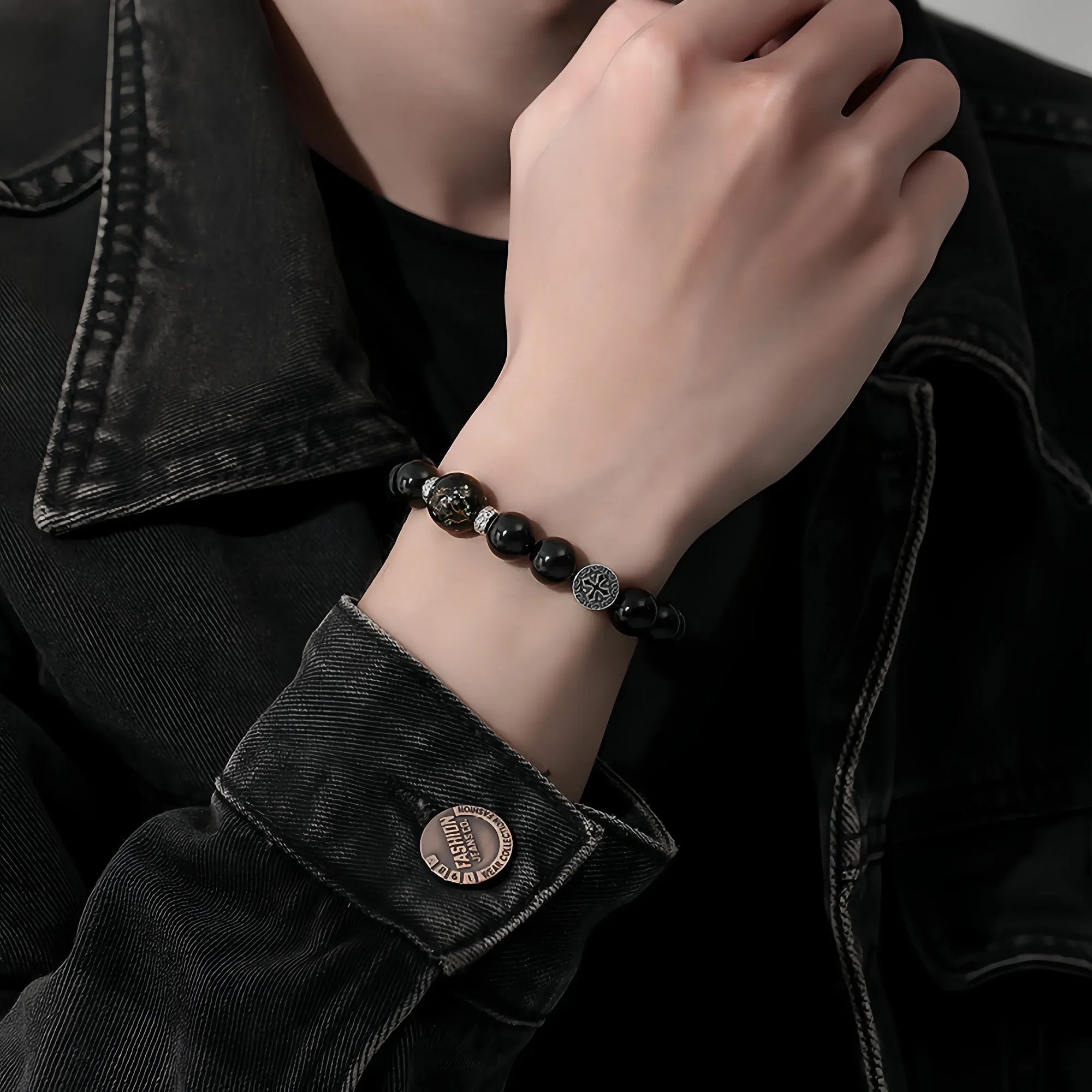 Sacred Obsidian & Sandalwood Protection Bracelet