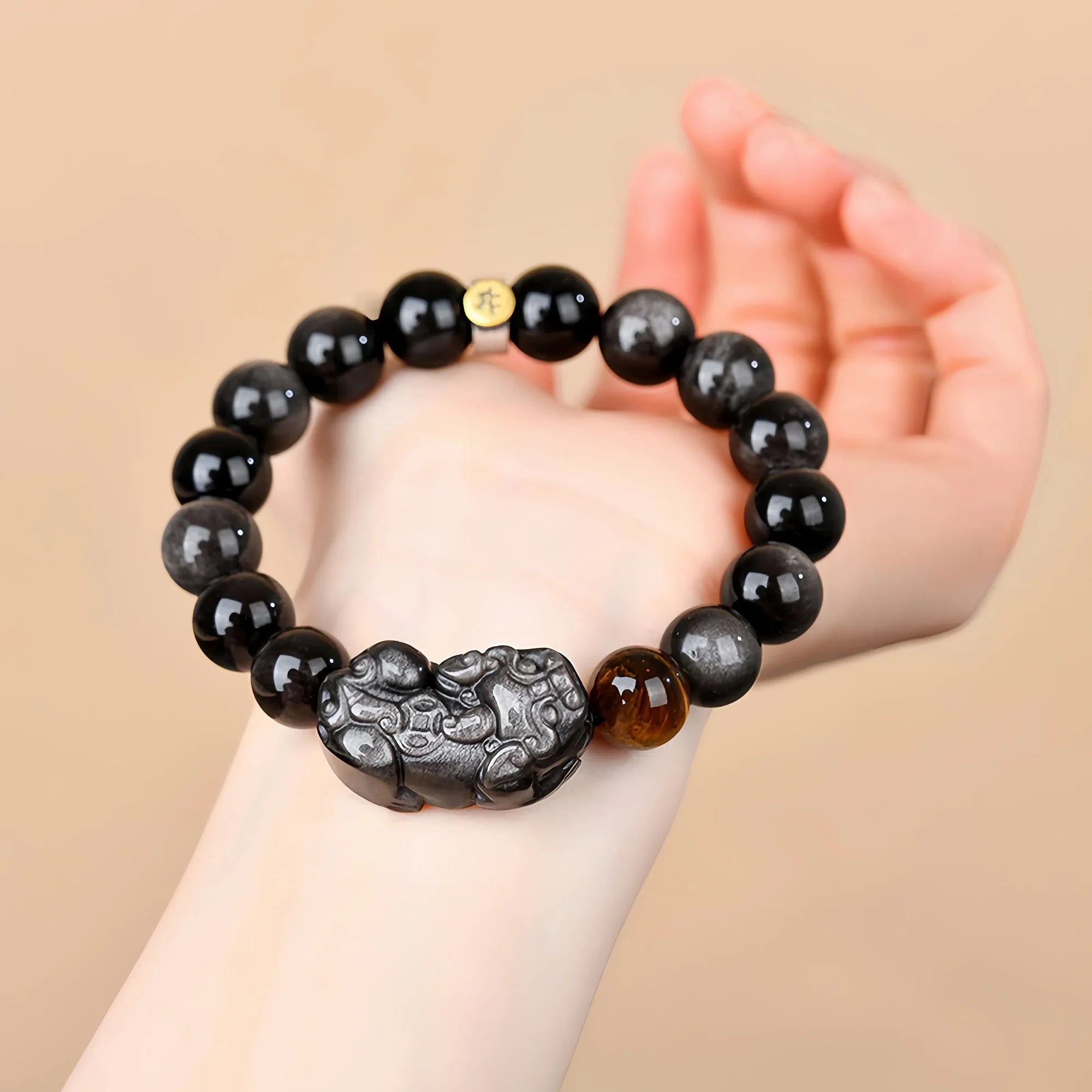 Sacred Pixiu Obsidian Guardian Bracelet
