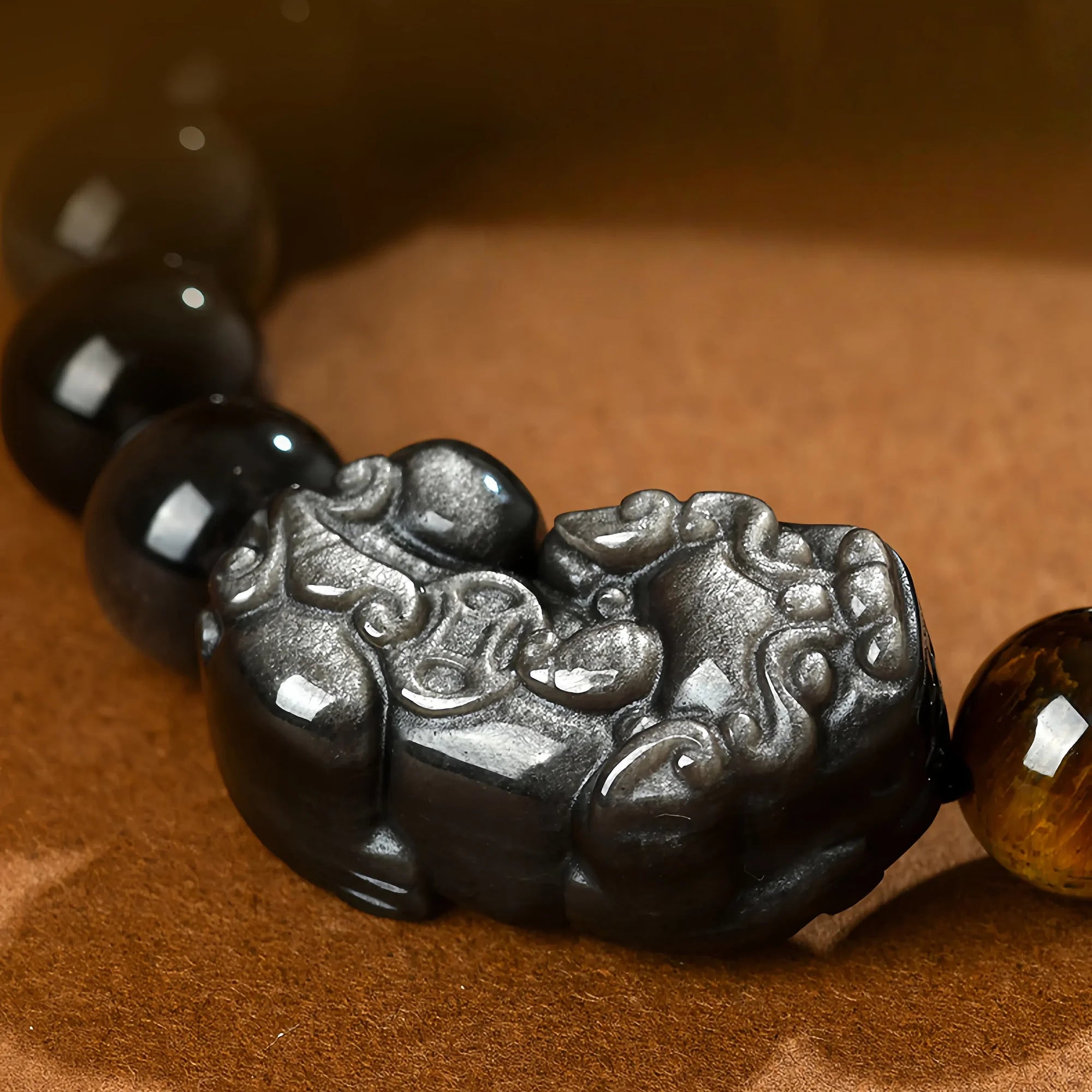 Sacred Pixiu Obsidian Guardian Bracelet