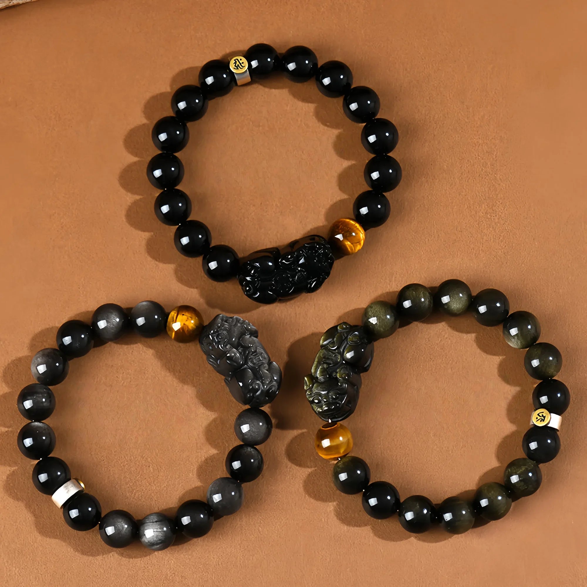 Sacred Pixiu Obsidian Guardian Bracelet
