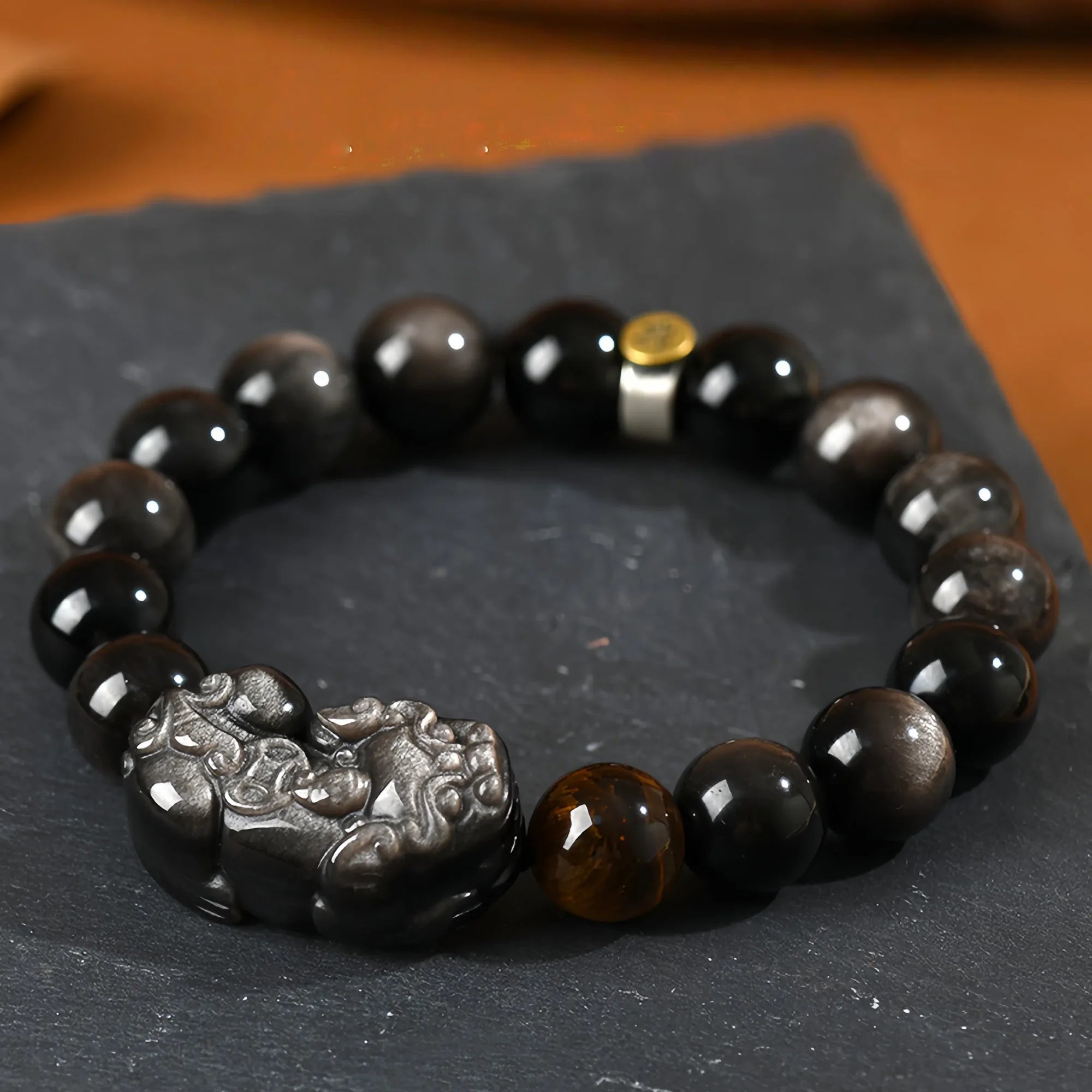 Sacred Pixiu Obsidian Guardian Bracelet
