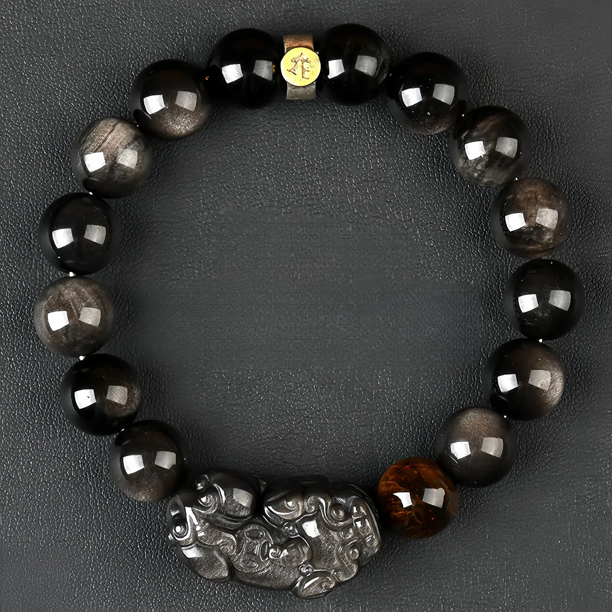 Sacred Pixiu Obsidian Guardian Bracelet