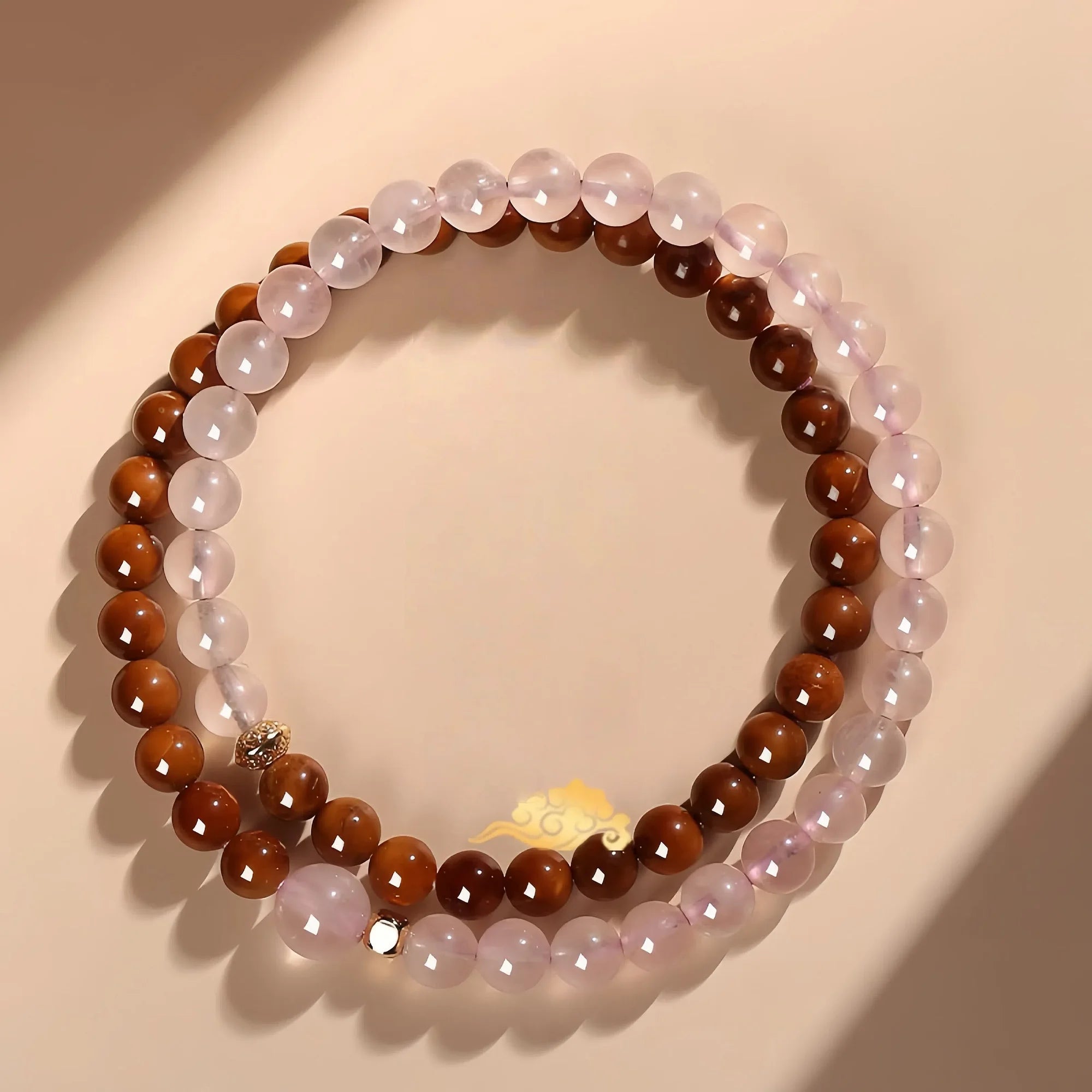 Seed of Earth & Rose Heart Double Bloom Kukka Bracelet