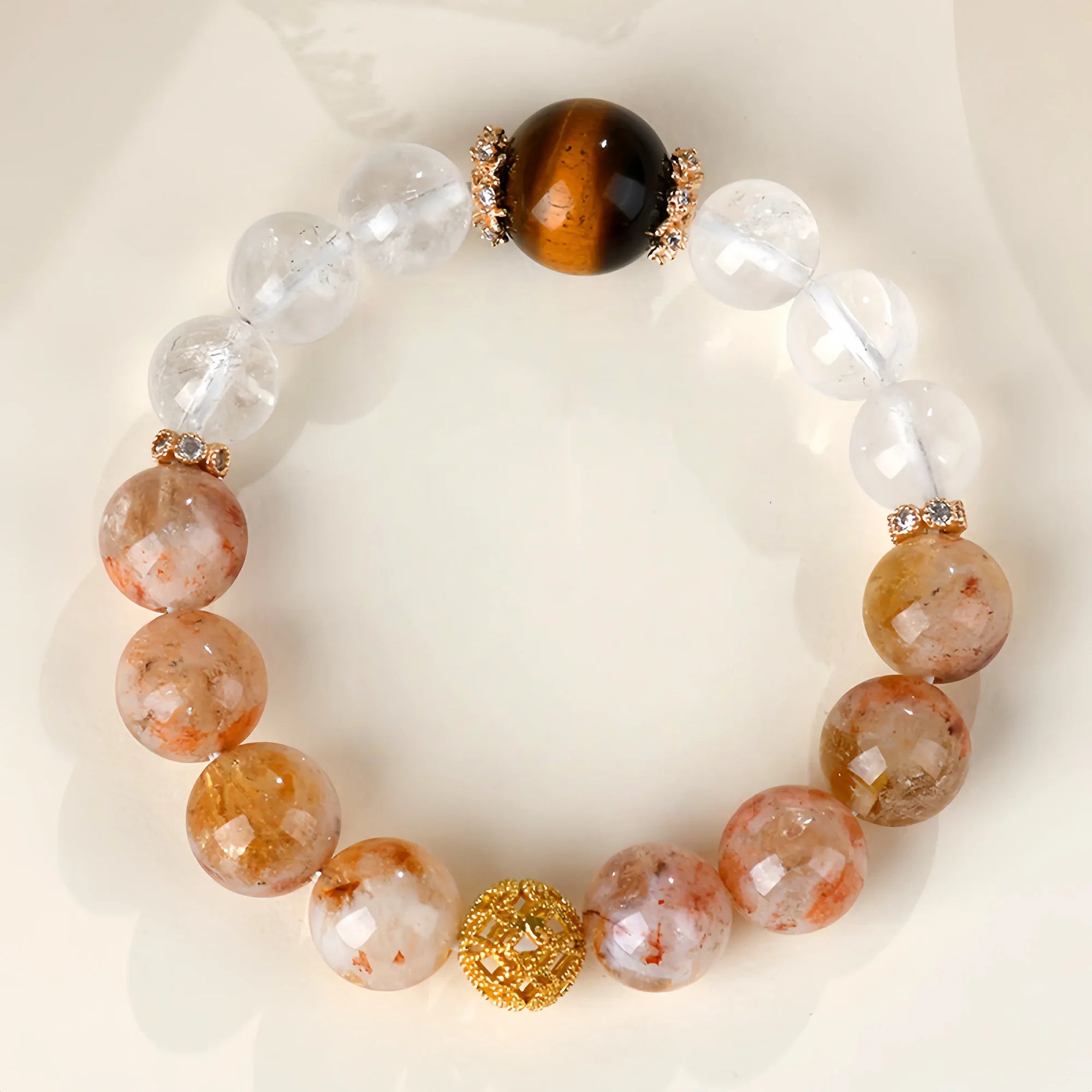 Solar Earth Trinity Tiger Eye Bracelet