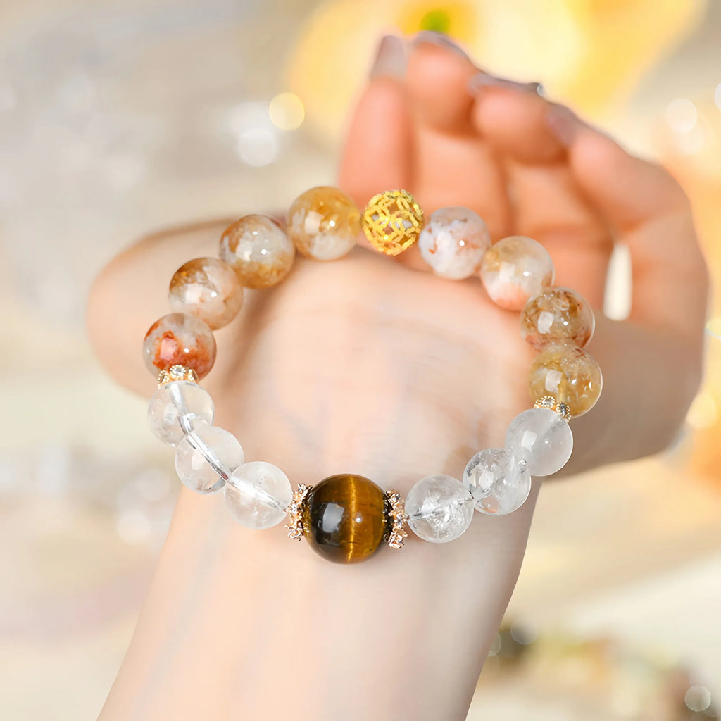 Solar Earth Trinity Tiger Eye Bracelet
