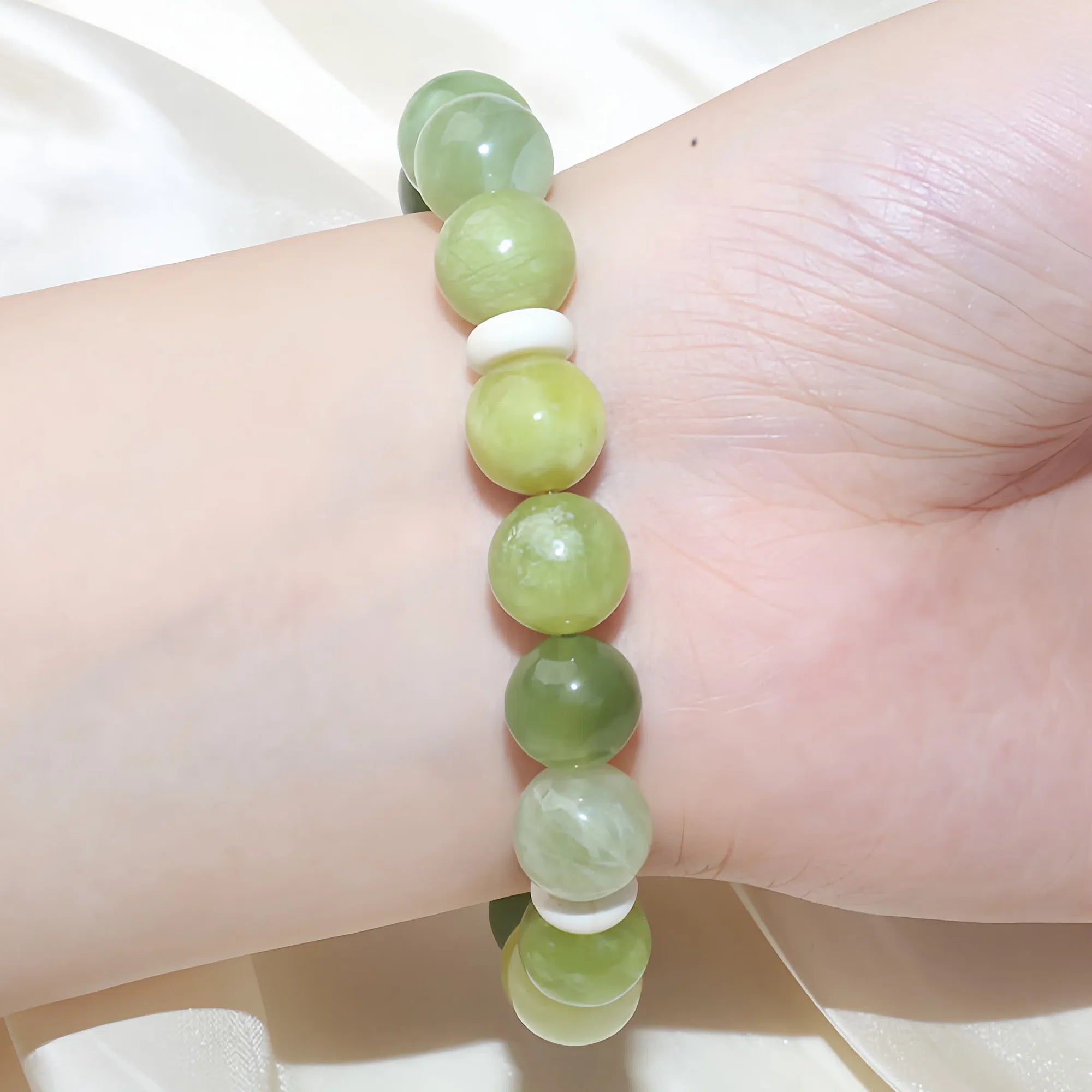 Solar Harmony Yellow Carnelian & Jade Bracelet