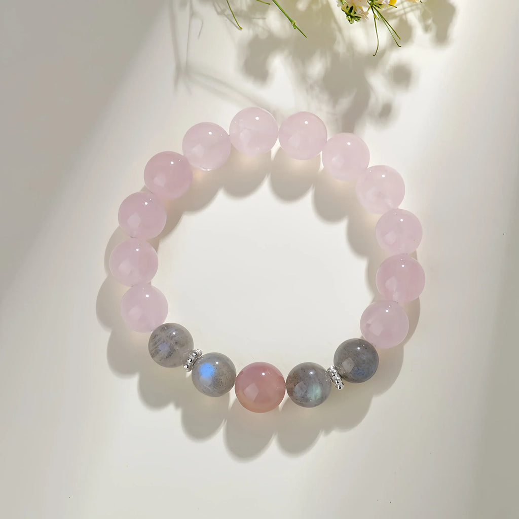 Starlight Rose Quartz & Moonstone Harmony Bracelet