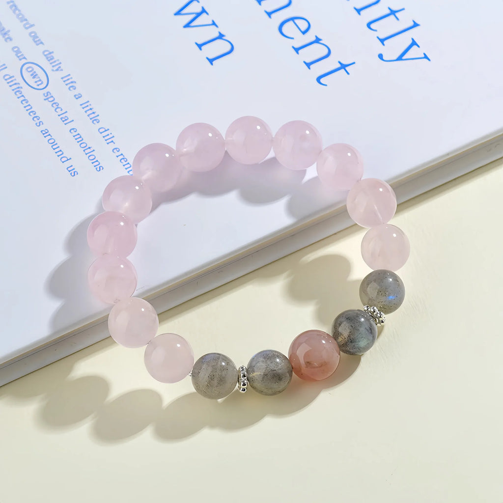 Starlight Rose Quartz & Moonstone Harmony Bracelet
