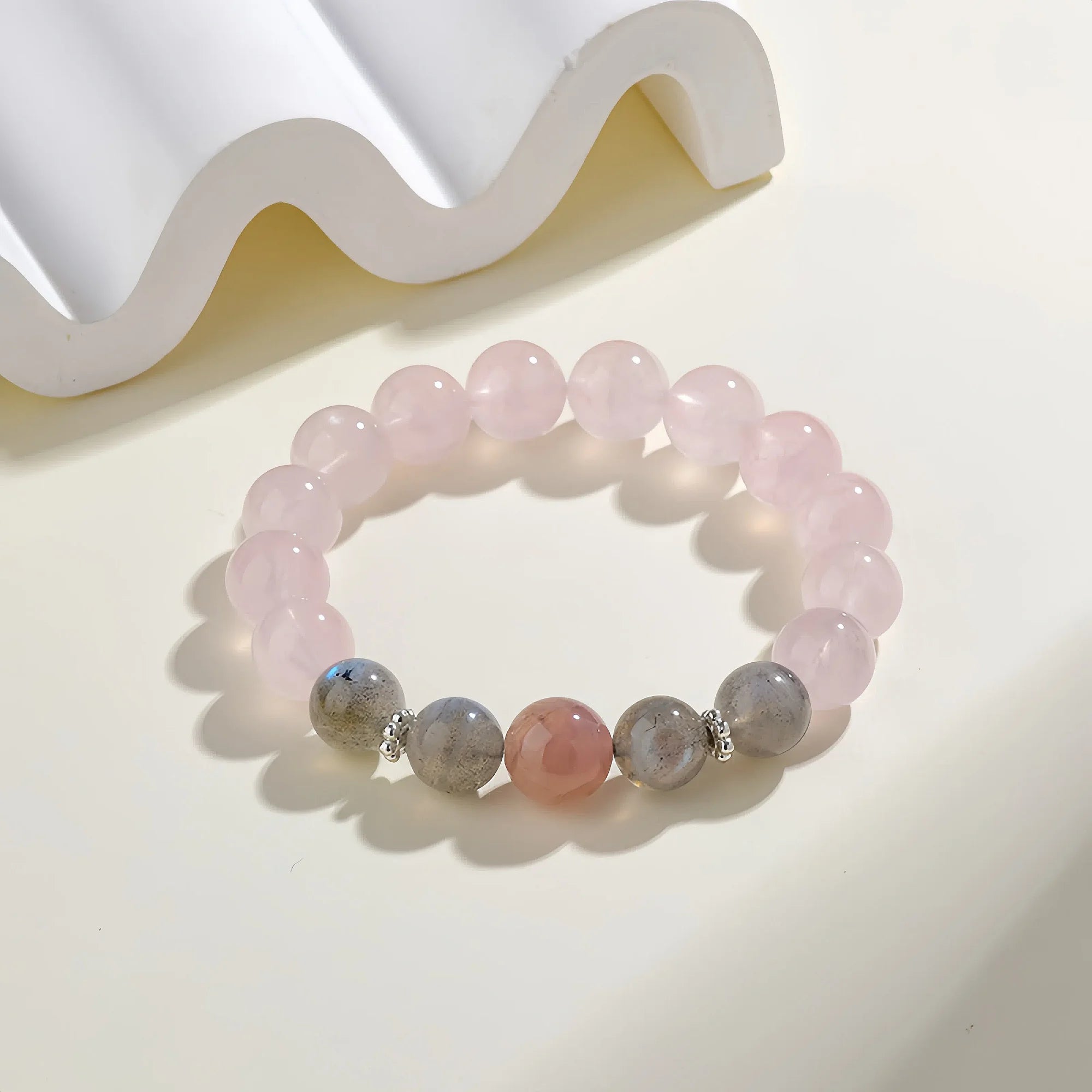 Starlight Rose Quartz & Moonstone Harmony Bracelet