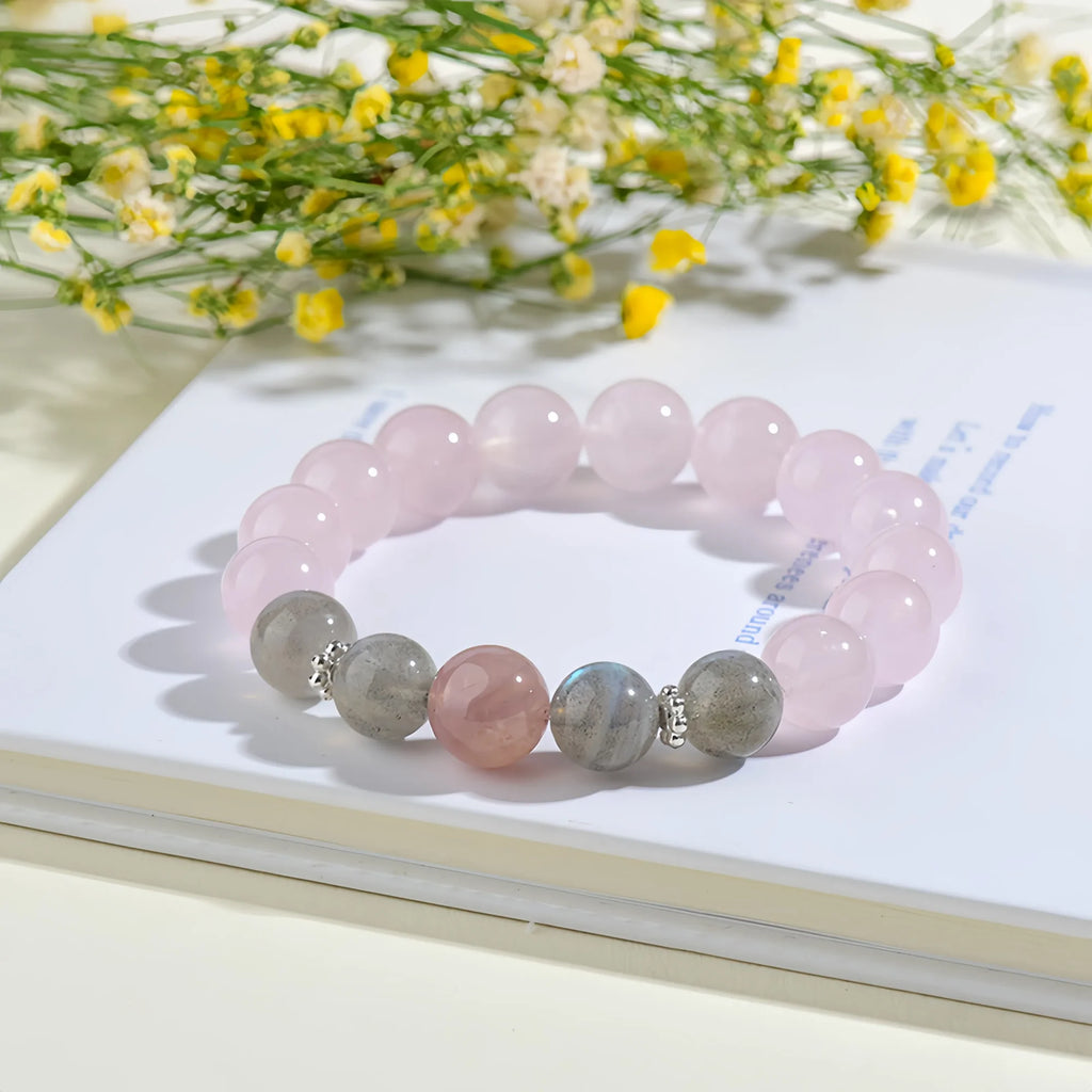 Starlight Rose Quartz & Moonstone Harmony Bracelet