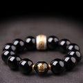 12 Zodiac & Guardian Buddhas Obsidian Bracelet