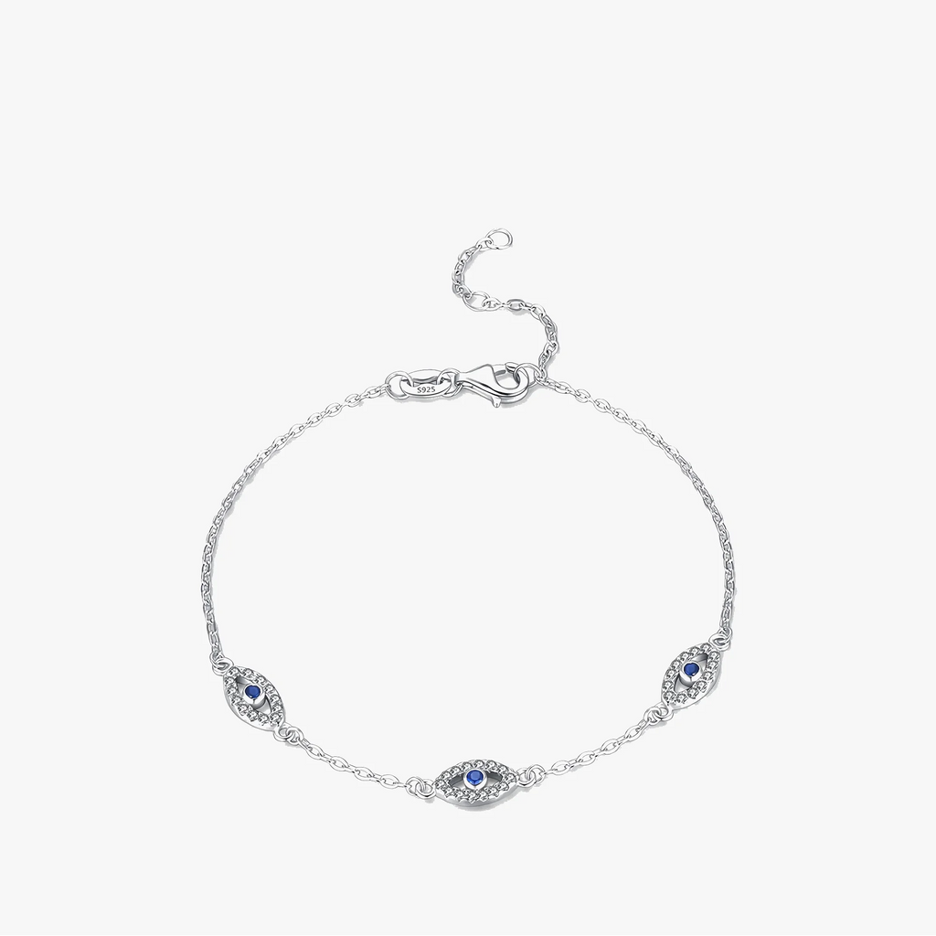 Triple Sapphire Evil Eye Sentinel Bracelet