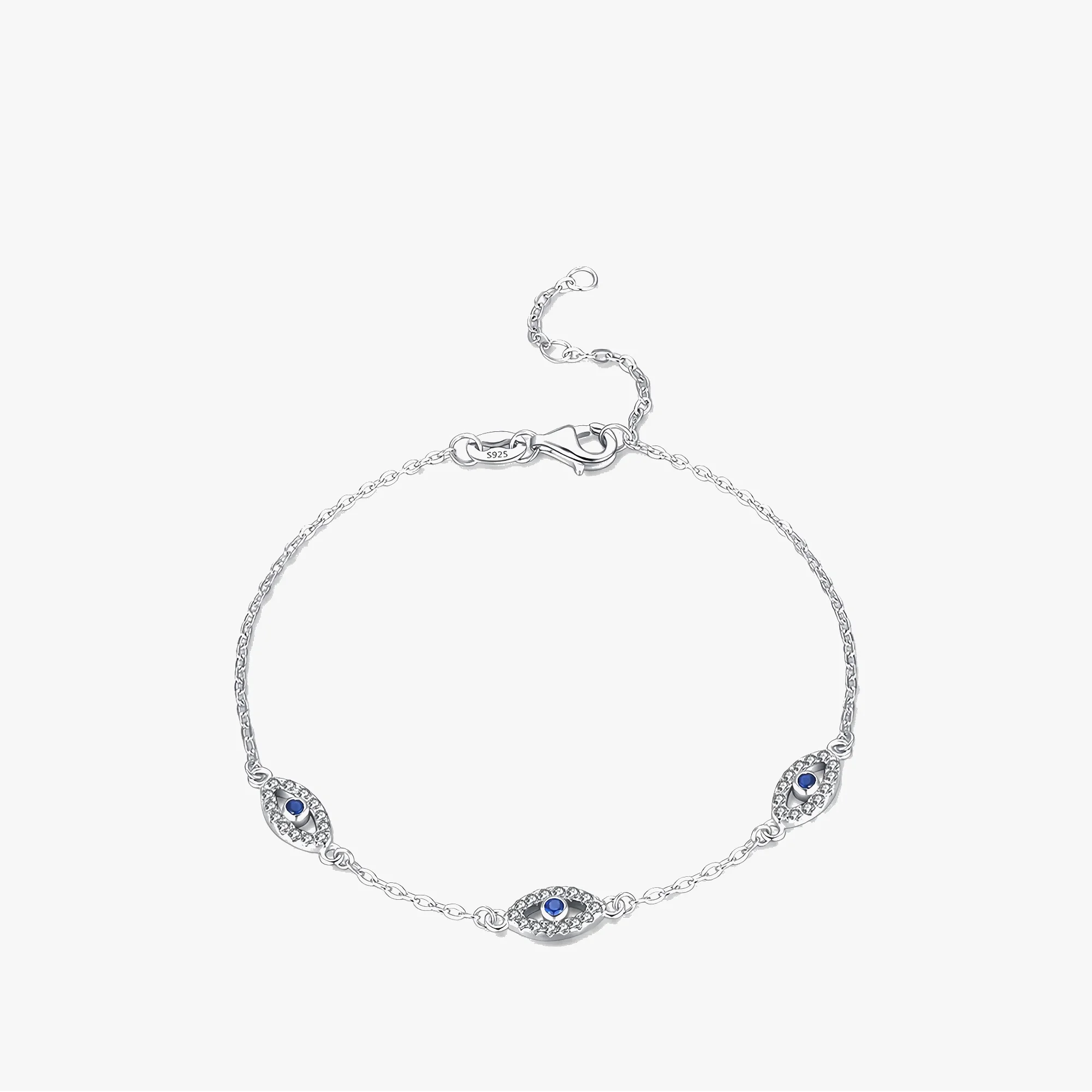 Triple Sapphire Evil Eye Sentinel Bracelet