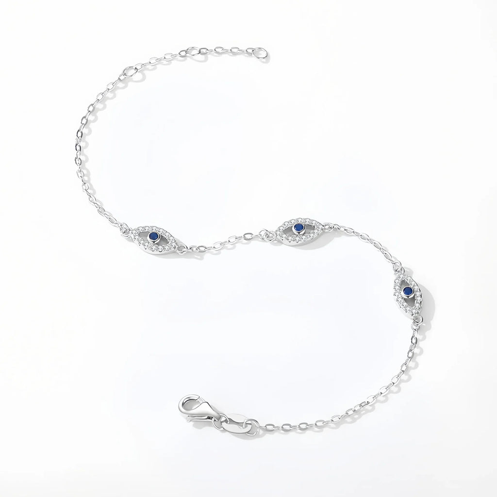 Triple Sapphire Evil Eye Sentinel Bracelet