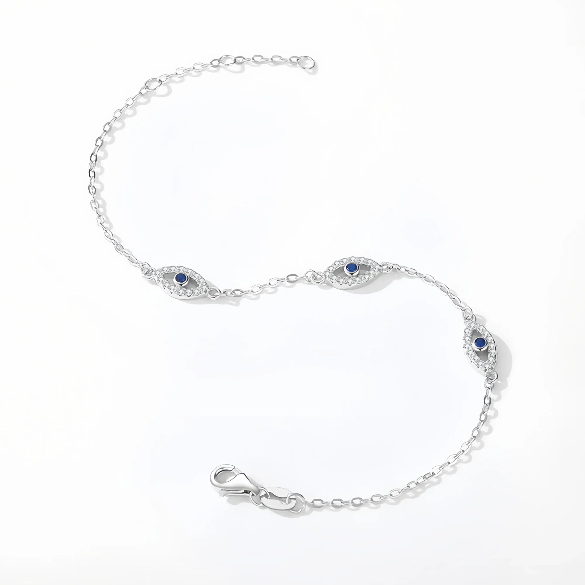 Triple Sapphire Evil Eye Sentinel Bracelet