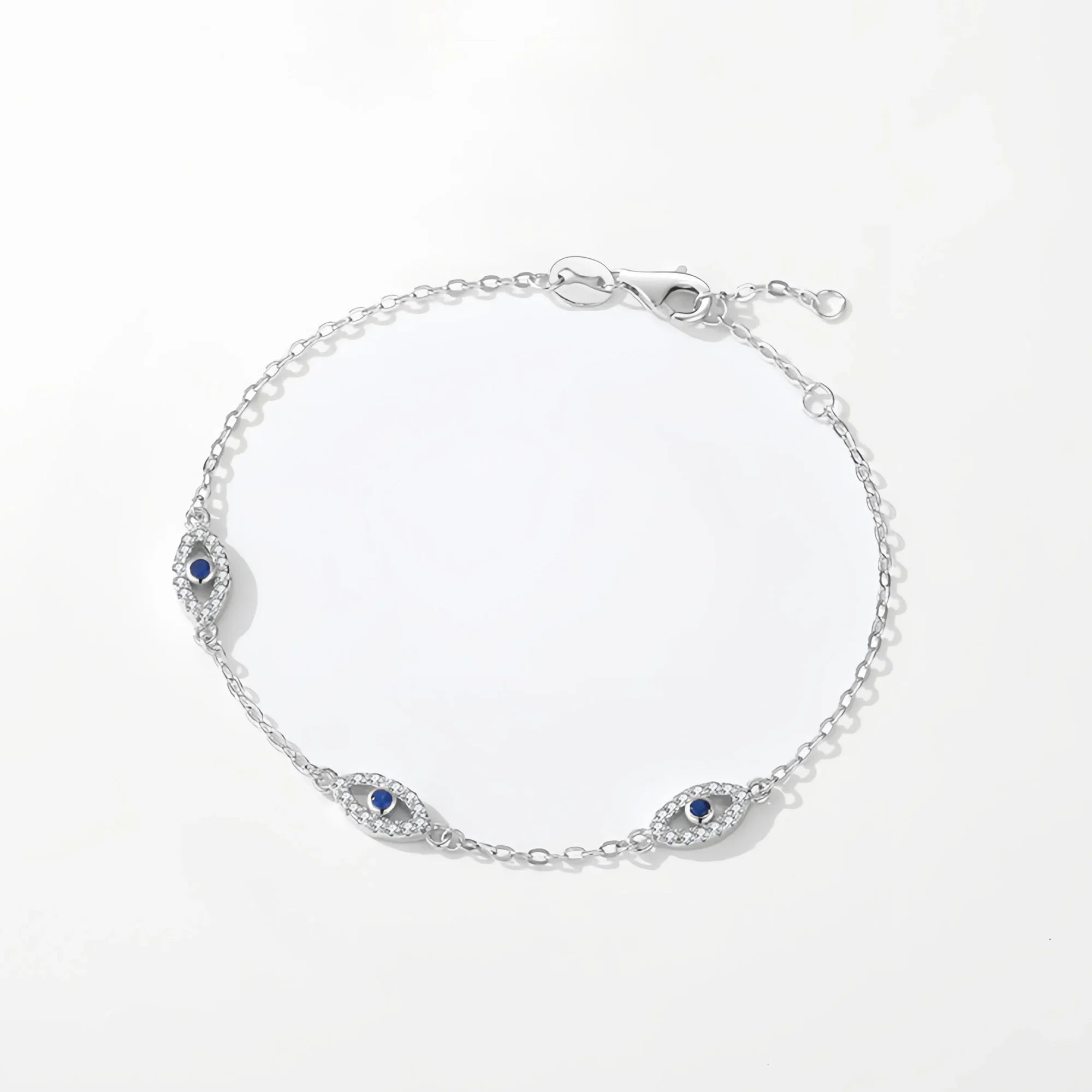 Triple Sapphire Evil Eye Sentinel Bracelet